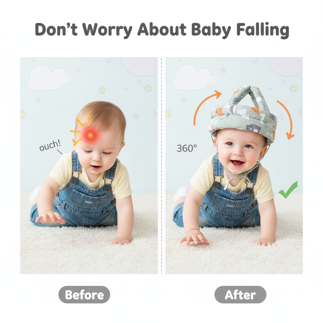 Baby Safety Helmet – Adjustable 360° Protection (6–36 Months)