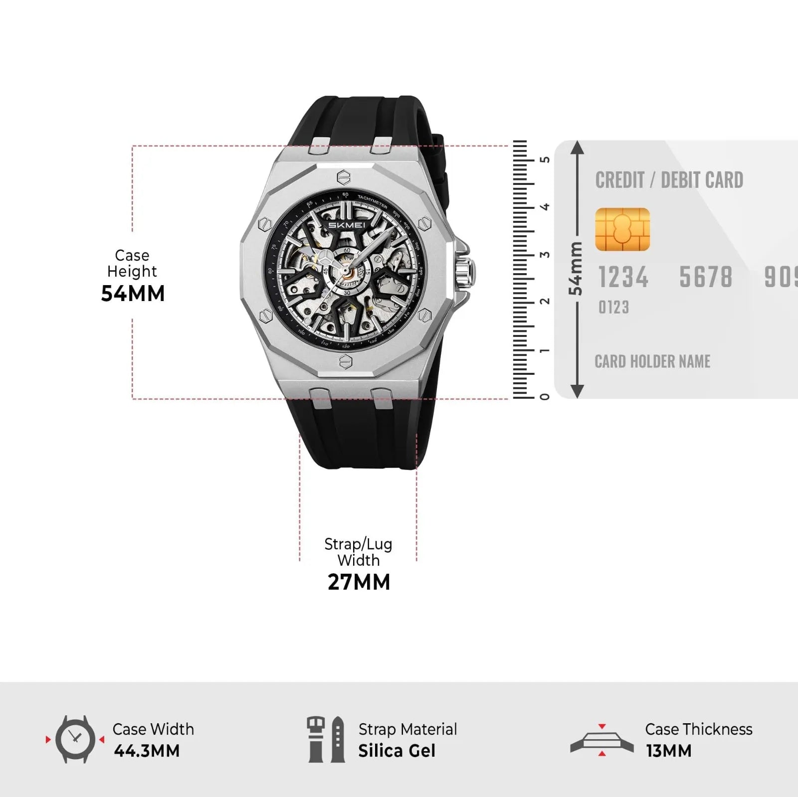 SKMEI M036 Automatic Skeleton Watch – Bold Sports Design