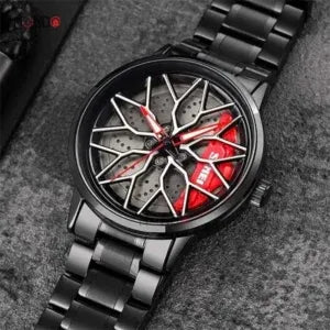 SKMEI 1990 Rotating Wheel Rim LED Watch – Red