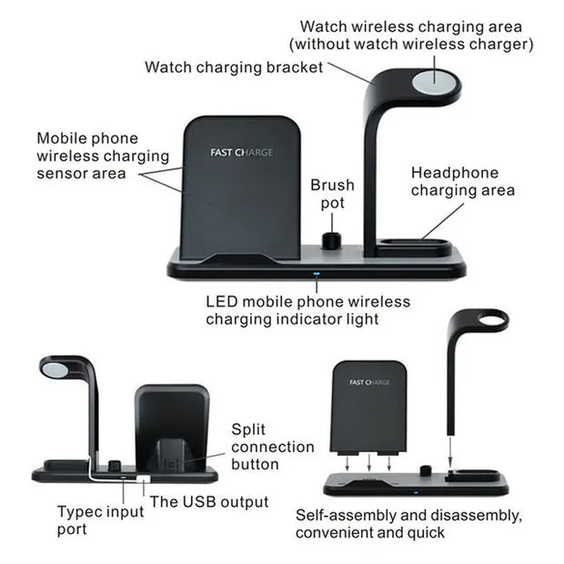 Fast Wireless Charging Stand – 10W Qi Charger