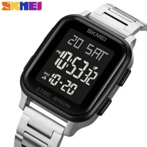 SKMEI 1859 Digital Sports Watch – Stainless Steel Band