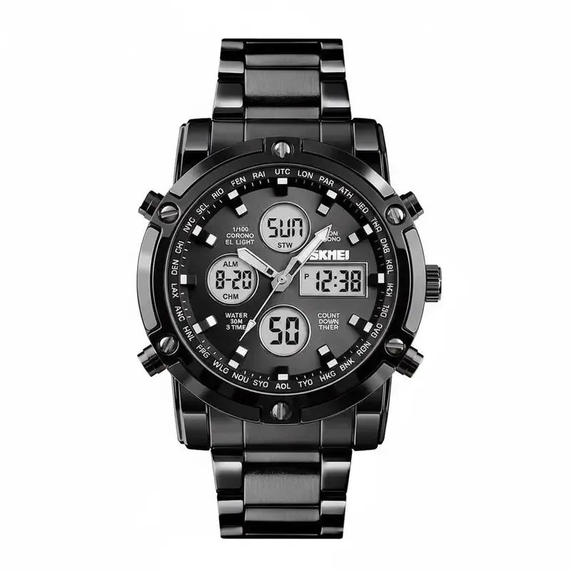 SKMEI 1389 Digital Sports Watch – Stainless Steel Strap